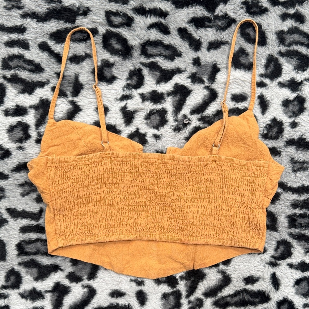 Stylish Orange Crop Top with Straps - Picture 5 of 5